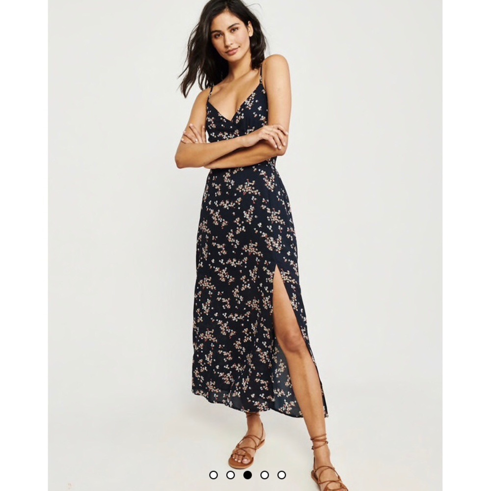 Blue Floral Cami Maxi Dress